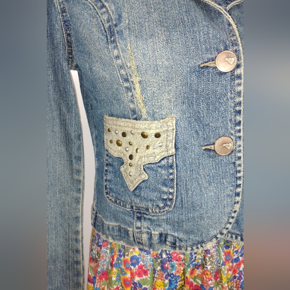 Distressed Mudd Denim Jacket - image 7